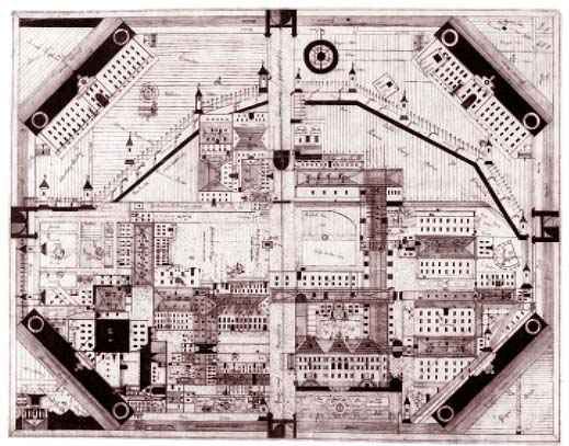 Franz Josef Kleber - Lageplan der Anstalt Regensburg